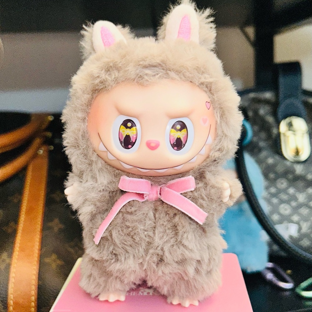 Custom Zimomo Labubu with Pink Bow